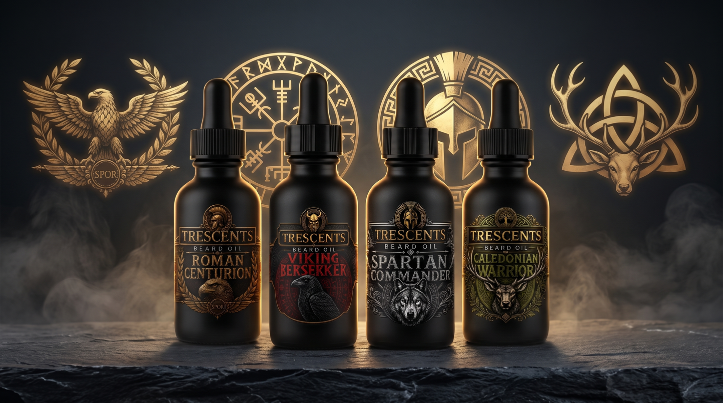 TréScents Warrior Beard Oil — Complete Set (4 x 15ml)